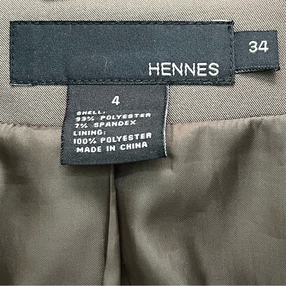 H&M Women’s Polyester Button Down Khaki Green Overcoat Size 4 - Picture 6 of 14